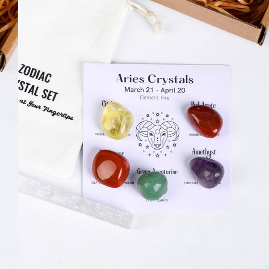 Aries Healing Crystal-Zodiac Healing Set