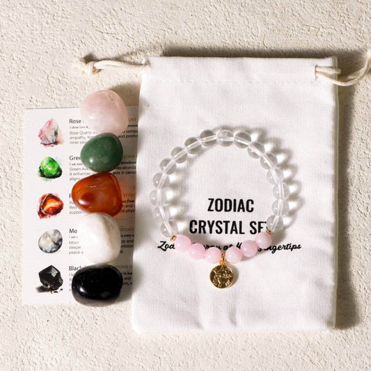 Cancer Healing Crystal Bracelet Set