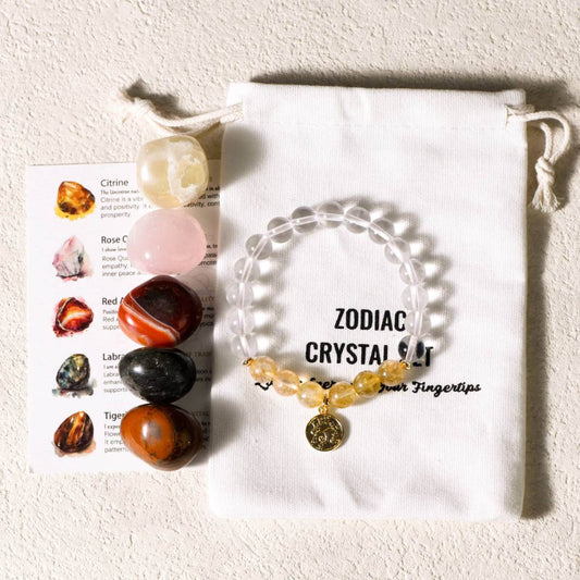 Leo Healing Crystal Bracelet Set