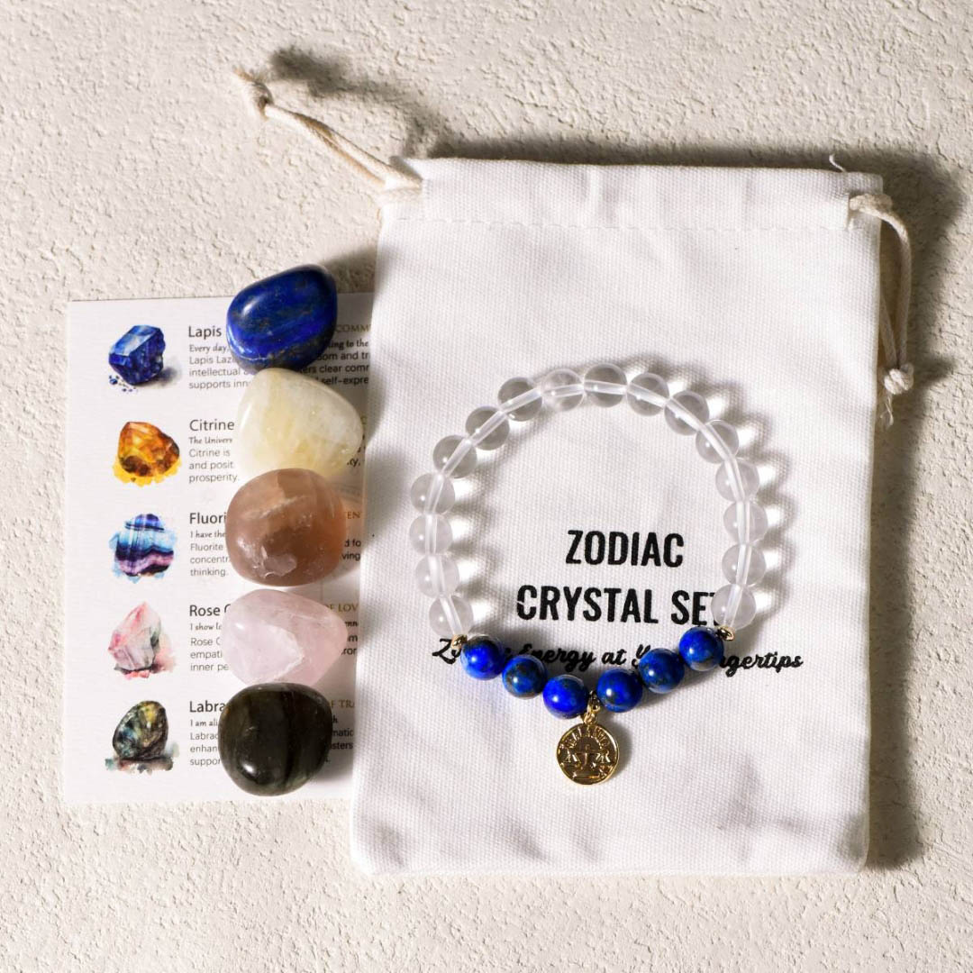 Libra Healing Crystal Bracelet Set