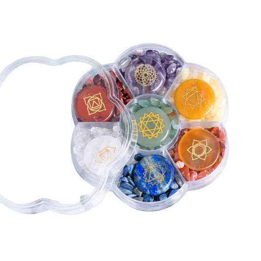 Seven Chakra Crystal Plum Blossom Reiki Box